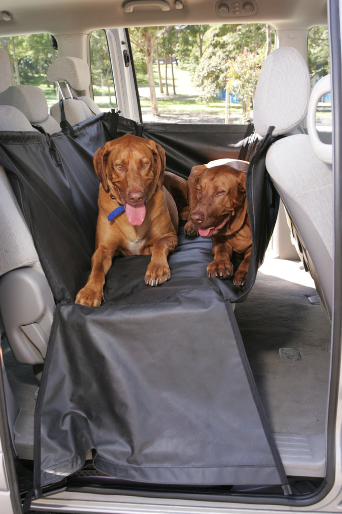 Back seat cover for dogs with zip up sides